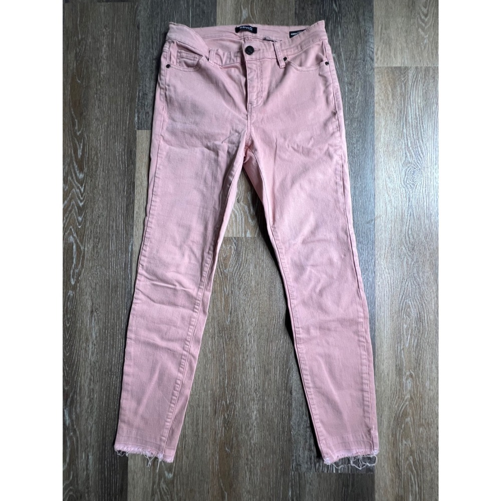 Buffalo Aubrey Jeans Womens 6/28 Pink Mid Rise Stretch Ankle Frayed Hem 3896